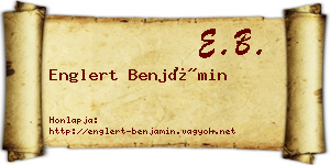 Englert Benjámin névjegykártya